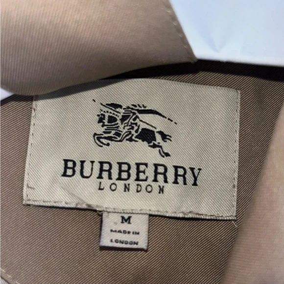 Burberry Tan Double-Breasted Trench Coat